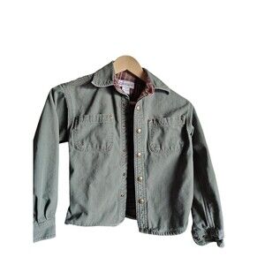 Carhartt Button Up WorkWear Jacket Youth size Small Chore Barn Western